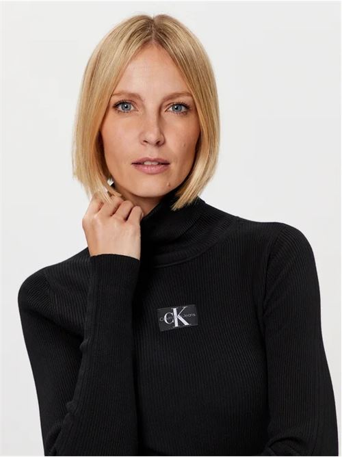 badge roll neck sweater CALVIN KLEIN JEANS | J20J221688BEH